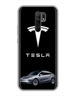 Чехол для Xiaomi Redmi 9 с картинкой «Tesla Model Y»
