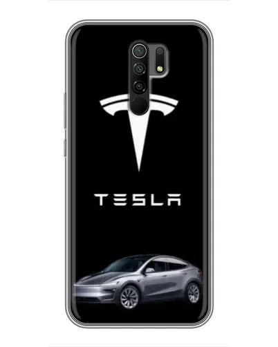 Чехол для Xiaomi Redmi 9 с картинкой «Tesla Model Y»