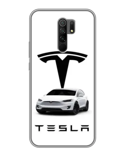 Чехол для Xiaomi Redmi 9 с картинкой «Tesla White Style»