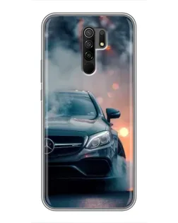 Чехол для Xiaomi Redmi 9 с картинкой «Mercedes — ночной город»