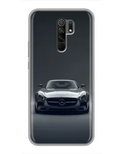 Чехол для Xiaomi Redmi 9 с картинкой «Mercedes на черном»