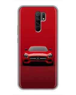 Чехол для Xiaomi Redmi 9 с картинкой «Красный Mercedes AMG»