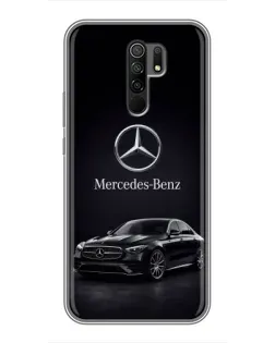 Чехол для Xiaomi Redmi 9 с картинкой «Mercedes — решетка радиатора»