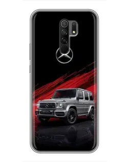 Чехол для Xiaomi Redmi 9 с картинкой «Mercedes G-Class красный»