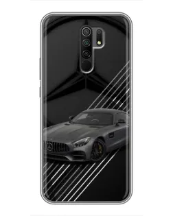 Чехол для Xiaomi Redmi 9 с картинкой «Mercedes AMG — графика»