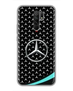 Чехол для Xiaomi Redmi 9 с картинкой «Mercedes — бирюзовый акцент»