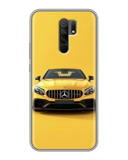Чехол для Xiaomi Redmi 9 с картинкой «Желтый Mercedes GT»