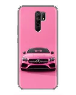 Чехол для Xiaomi Redmi 9 с картинкой «Розовый Mercedes AMG»