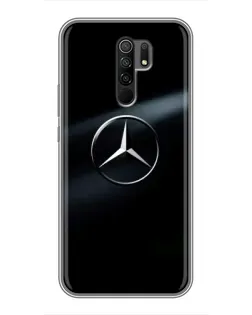 Чехол для Xiaomi Redmi 9 с картинкой «Mercedes на металле»