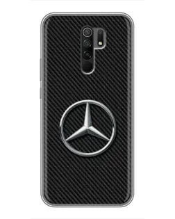 Чехол для Xiaomi Redmi 9 с картинкой «Карбоновый Mercedes стиль»