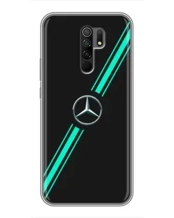 Чехол для Xiaomi Redmi 9 с картинкой «Спортивные линии Mercedes»