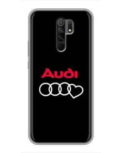Чехол для Xiaomi Redmi 9 с картинкой «Логотип Audi Heart»