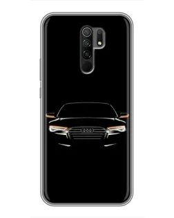 Чехол для Xiaomi Redmi 9 с картинкой «Audi — ночной контур»