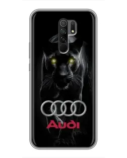 Чехол для Xiaomi Redmi 9 с картинкой «Пантера и Audi»