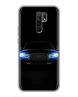 Чехол для Xiaomi Redmi 9 с картинкой «Audi в неоне»