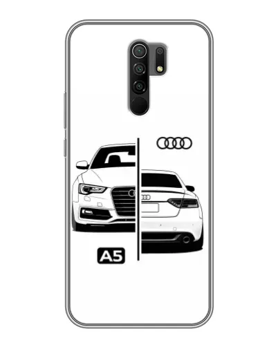Чехол для Xiaomi Redmi 9 с картинкой «Audi — контрастный дизайн»