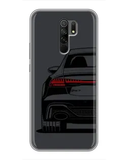 Чехол для Xiaomi Redmi 9 с картинкой «Задняя часть Audi — арт»