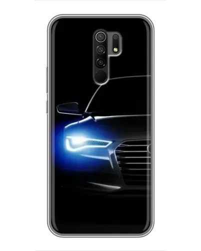 Чехол для Xiaomi Redmi 9 с картинкой «Неоновый взгляд Audi»