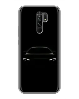 Чехол для Xiaomi Redmi 9 с картинкой «Взгляд Audi в темноте»