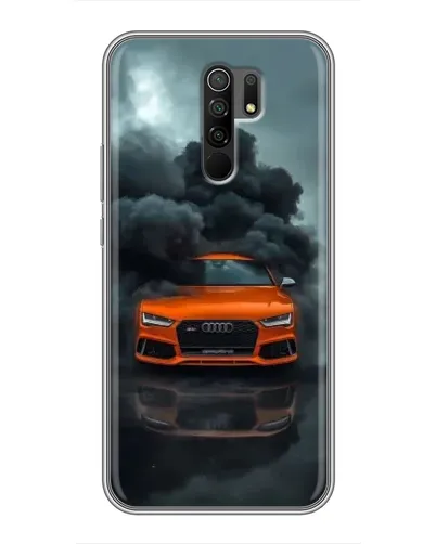 Чехол для Xiaomi Redmi 9 с картинкой «Audi в облаках дыма»