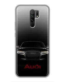 Чехол для Xiaomi Redmi 9 с картинкой «Audi — градиентный контур»