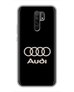 Чехол для Xiaomi Redmi 9 с картинкой «Audi — золотой логотип»