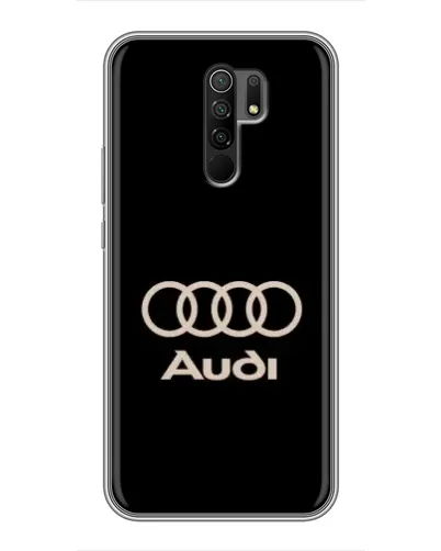 Чехол для Xiaomi Redmi 9 с картинкой «Audi — золотой логотип»