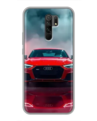 Чехол для Xiaomi Redmi 9 с картинкой «Audi RS — красный стиль»