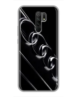 Чехол для Xiaomi Redmi 9 с картинкой «Audi — абстрактные кольца»