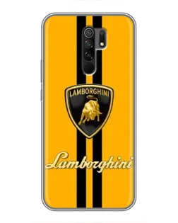 Чехол для Xiaomi Redmi 9 с картинкой «Lamborghini Stripe желтый»