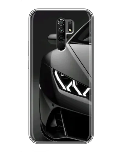 Чехол для Xiaomi Redmi 9 с картинкой «Lamborghini фары детализация»