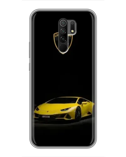 Чехол для Xiaomi Redmi 9 с картинкой «Lamborghini желтый акцент»