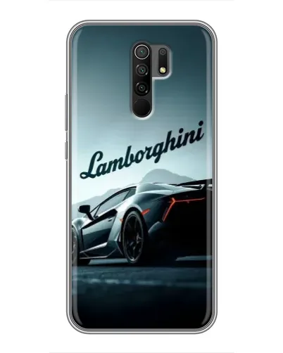 Чехол для Xiaomi Redmi 9 с картинкой «Классическая надпись Lamborghini»