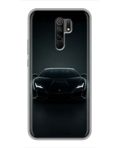 Чехол для Xiaomi Redmi 9 с картинкой «Черный Lamborghini Aventador»