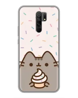 Чехол для Xiaomi Redmi 9 с картинкой «Пушин с кексом»
