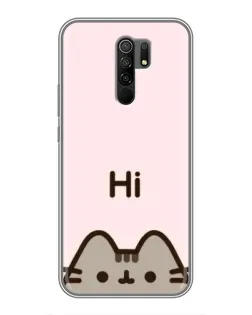 Чехол для Xiaomi Redmi 9 с картинкой «Пушин говорит Hi»