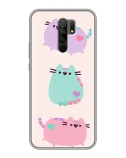Чехол для Xiaomi Redmi 9 с картинкой «Pusheen трио»