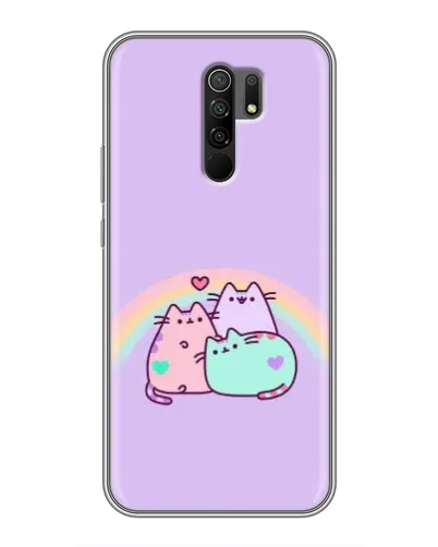 Чехол для Xiaomi Redmi 9 с картинкой «Радужные Пушины»