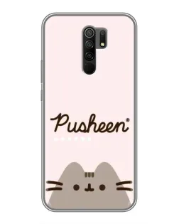 Чехол для Xiaomi Redmi 9 с картинкой «Pusheen логотип»