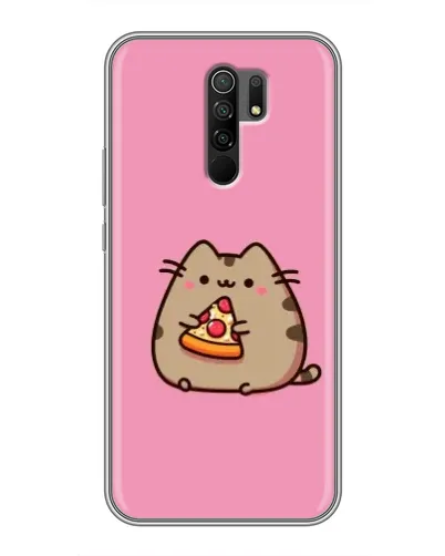 Чехол для Xiaomi Redmi 9 с картинкой «Пушин с пиццей»