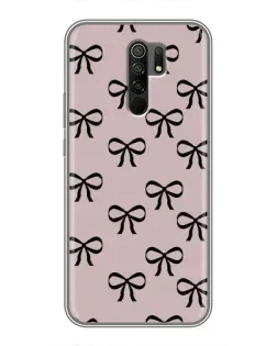 Чехол для Xiaomi Redmi 9 с картинкой «Черные бантики»