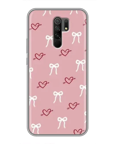 Чехол для Xiaomi Redmi 9 с картинкой «Сердца и банты» Чехол для Xiaomi Redmi 9 с картинкой «Сердца и банты»