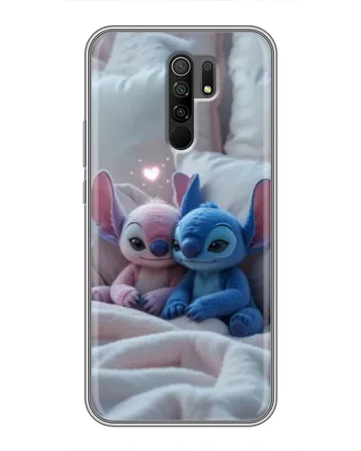 Чехол для Xiaomi Redmi 9 с картинкой «Плюшевые Стич Ангел»