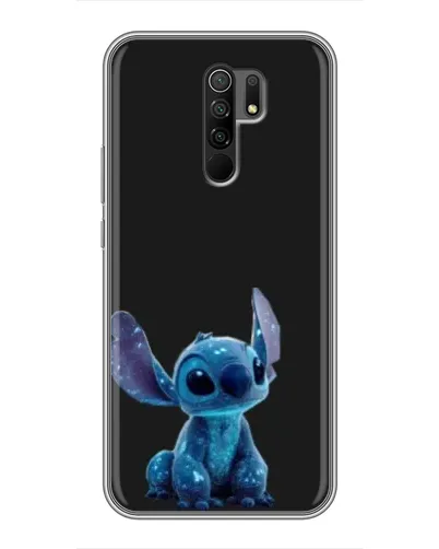 Чехол для Xiaomi Redmi 9 с картинкой «Стич на черном»