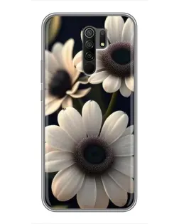 Чохол для Xiaomi Redmi 9 з картинкою «Білі маргаритки макро»
