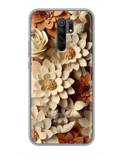 Чехол для Xiaomi Redmi 9 с картинкой «Бежевый флористический декор» Чехол для Xiaomi Redmi 9 с картинкой «Бежевый флористический декор»