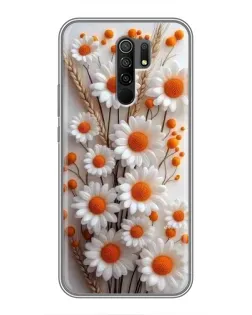Чохол для Xiaomi Redmi 9 з картинкою «Білі сухоцвіти»