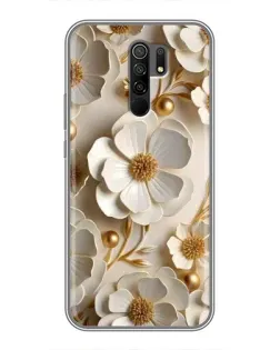 Чохол для Xiaomi Redmi 9 з картинкою «Білі паперові квіти»