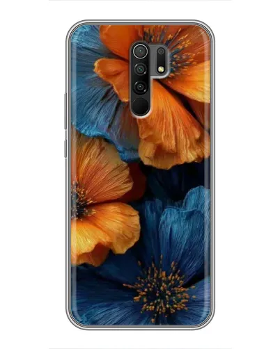 Чохол для Xiaomi Redmi 9 з картинкою «Яскрава синьо-помаранчева флора» Чохол для Xiaomi Redmi 9 з картинкою «Яскрава синьо-помаранчева флора»