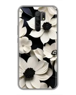 Чохол для Xiaomi Redmi 9 з картинкою «Об'ємні білі квіти»